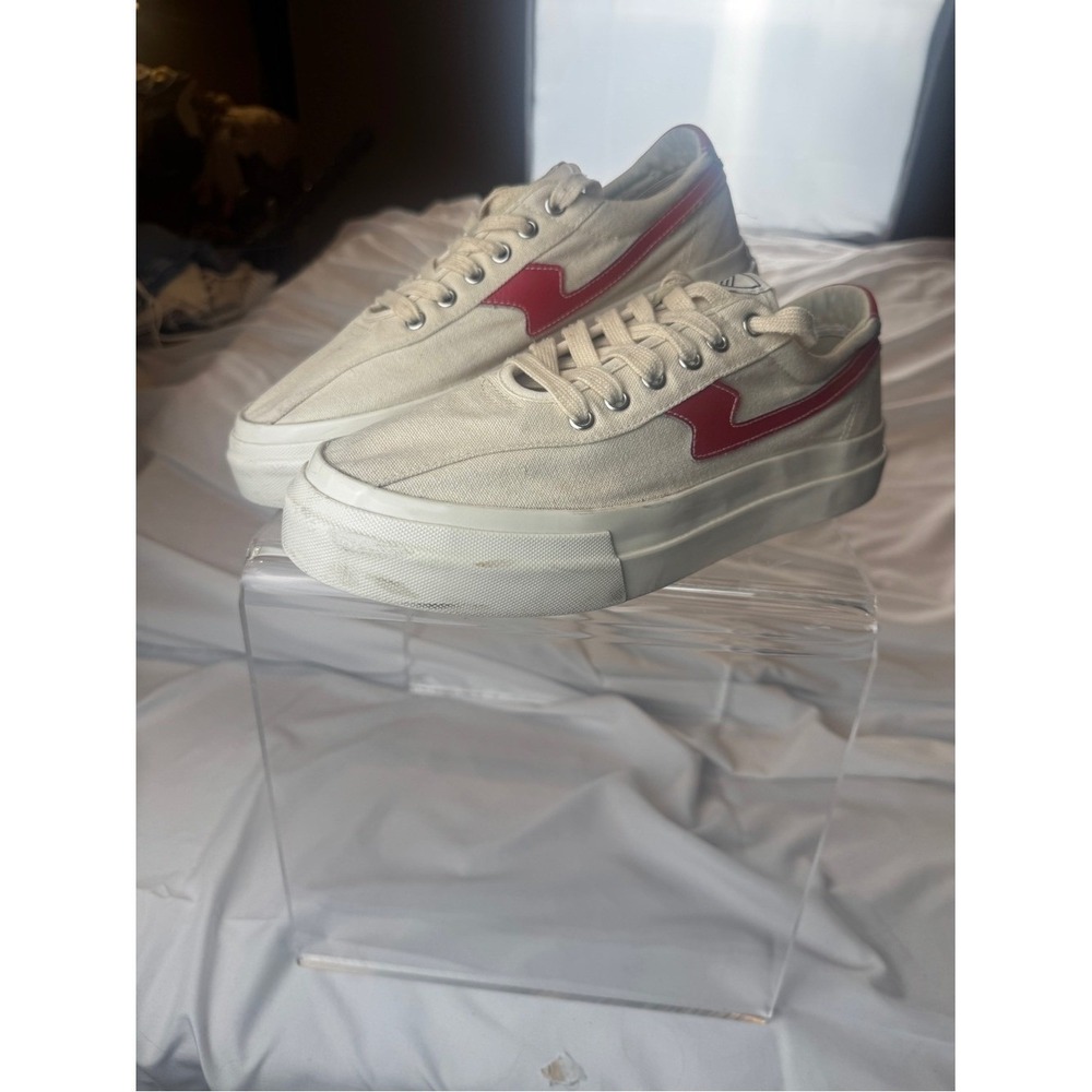 S.W.C. Stepney Workers Club Dellow S-Strike Canvas Sneakers Ecru Red EU 43